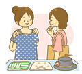 Illustration of women shopping