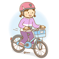 自転車に乗る女の子