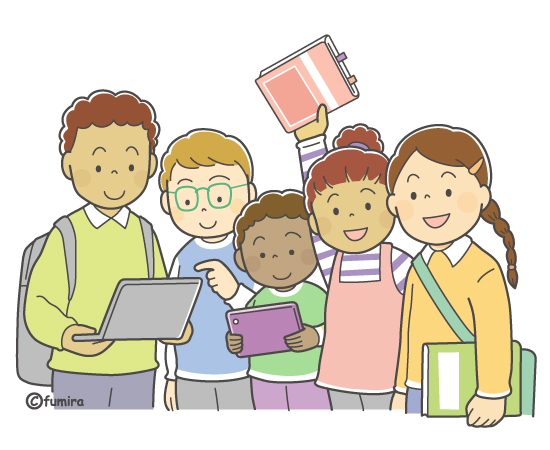 いろいろな国の子どもたちのイラスト（カラー）