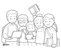 いろいろな国の子どもたちのイラスト(ぬりえ) いろいろな国の子どもたちのイラスト(ぬりえ)