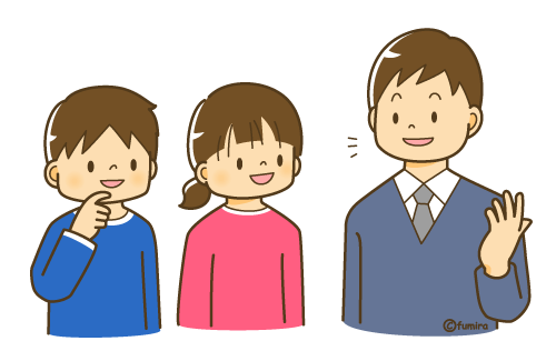 小学校の先生と生徒たち 話をする ソフト