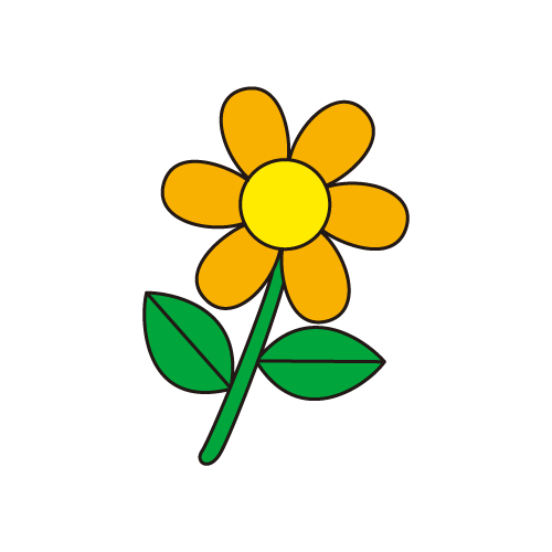 花のイラスト（カラー）