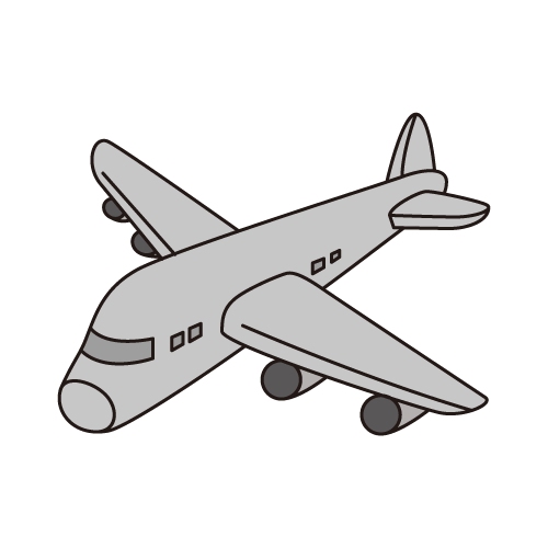 飛行機 イラスト 白黒