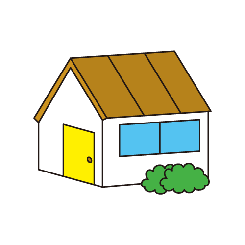 家のイラスト（カラー）