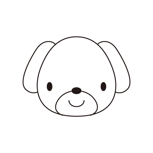 犬 ぬりえ 子供と動物のイラスト屋さん わたなべふみ