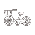 自転車 （ぬりえ） 