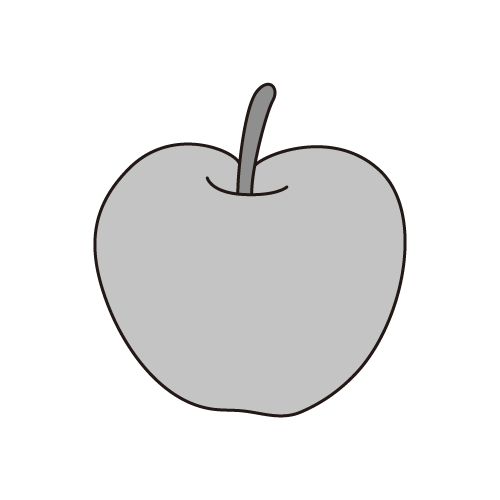りんご モノクロ