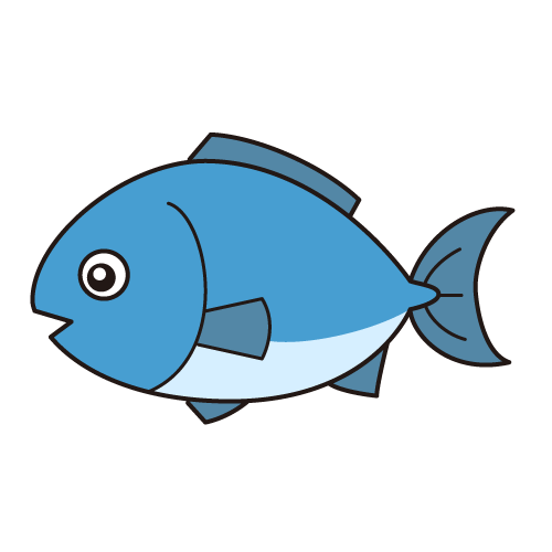 魚 カラー モノクロ ぬりえ