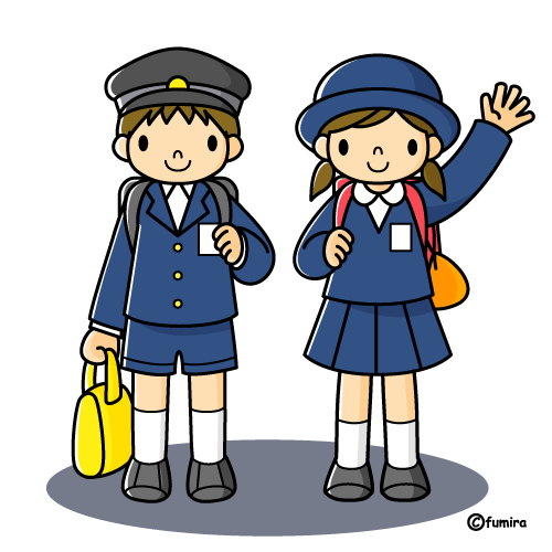 小学校 入学式 カラー 子供と動物のイラスト屋さん わたなべふみ