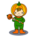 かぼちゃの仮装（カラー）