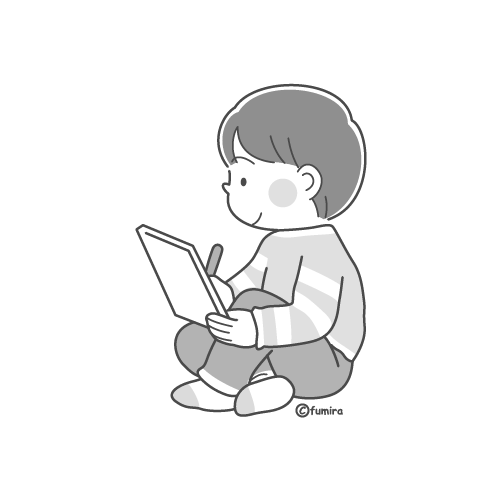 ������ĉ�����`���Ă���j�̎q�̃C���X�g�i���m�N���j