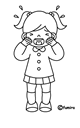 泣く幼稚園児(女の子)
