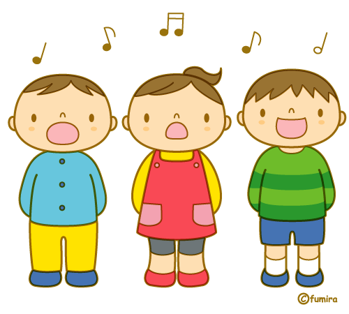 クリップアート>保育園・幼稚園のイラスト素材>合唱・歌のイラスト(ソフト)