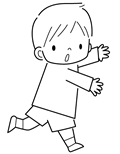 こどものポーズ2(ぬりえ)