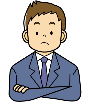 スーツ姿のお父さんイラスト２（カラー）