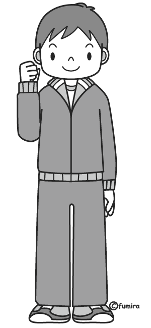 男の子（モノクロ）