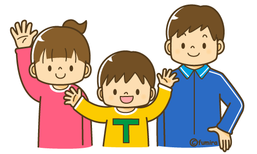 ３人兄弟のイラスト ソフト 子供と動物のイラスト屋さん わたなべふみ