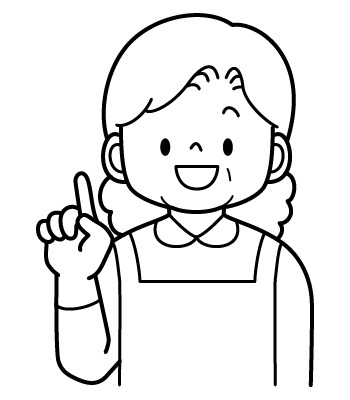 お母さんのイラスト５（ぬりえ）