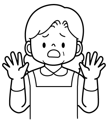 お母さんのイラスト５（ぬりえ）