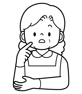 お母さんのイラスト５（ぬりえ）