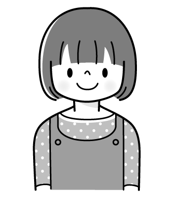 お母さんのイラスト２ モノクロ