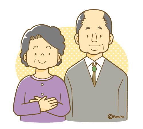おじいさんとおばあさんのイラスト（ソフト）