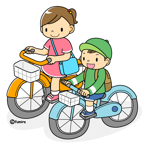 元の子ども 自転車 イラスト フリー 美しい花の画像