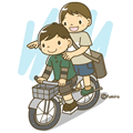 自転車2人乗り(ソフト)