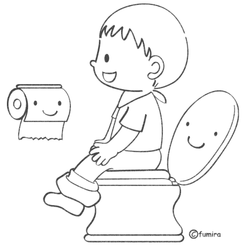 イラスト トイレトレーニング ぬりえ