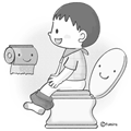トイレトレーニング（モノクロ） 