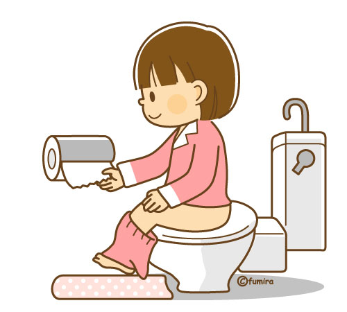 トイレに行く女の子のイラスト ソフト