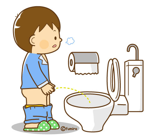 トイレに行く男の子のイラスト ソフト