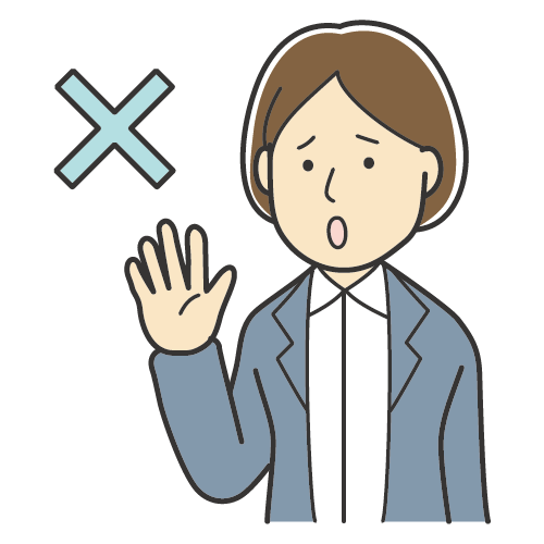 説明をする女性のイラスト・スーツ・ジャケット・ショートヘア・笑顔