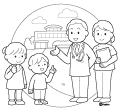 お医者さんと看護師さんと子どもたちのイラスト(ぬりえ) お医者さんと看護師さんと子どもたちのイラスト(ぬりえ)