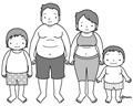 太った家族