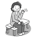 年をとった女性(モノクロ)