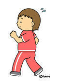 ウォーキングをする女の子