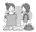 Illustration of women shopping