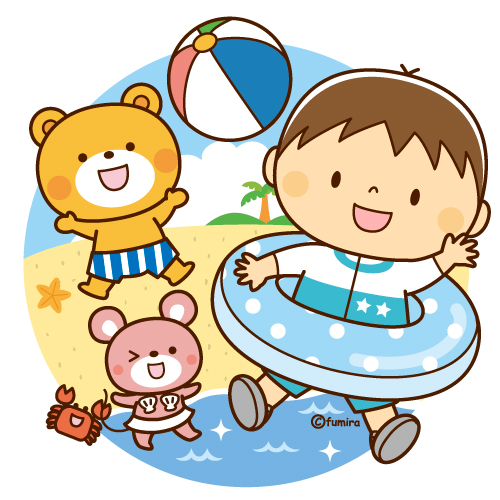 夏のイメージ 海のイラスト ソフト 子供と動物のイラスト屋さん わたなべふみ