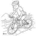 サイクリング(ぬりえ)