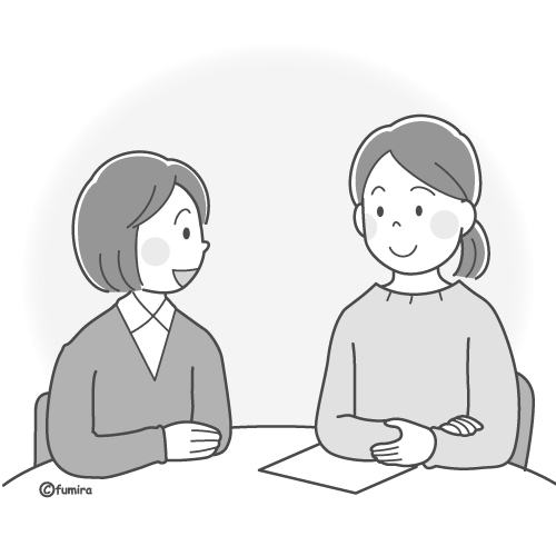 �搶���l�̐l�Ƙb�����鏗�q�w���̃C���X�g�i���m�N���j