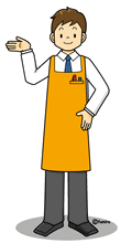 男性店員さん(カラー)